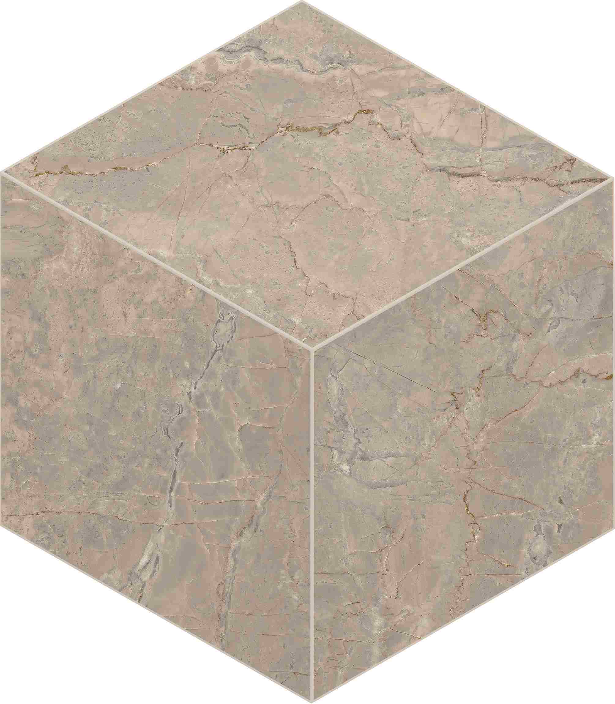 BR02 Bernini Beige Cube 250x290 неполированный бежевый мозаика